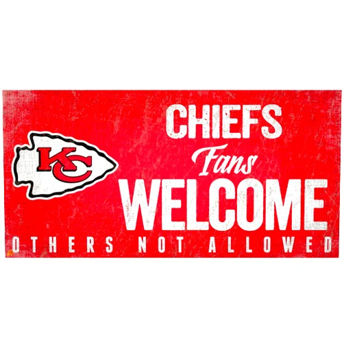 Fan Creations Kansas City Chiefs Fans Welcome Sign, Multi