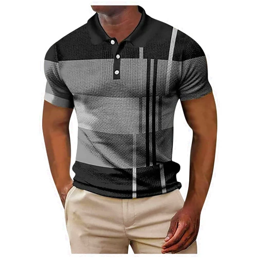 GSPCLAM Fashion Summer Shirts for Men Dress Vintage Workout Hoilday Gym Moisture Dre Fit Short Sleeve Button up Male Apparel