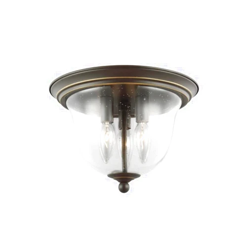 Sea Gull Lighting 7514503-782 Belton Three Light Ceiling Flush Mount Hanging Modern Light Fixture, Heirloom Bronze Finish