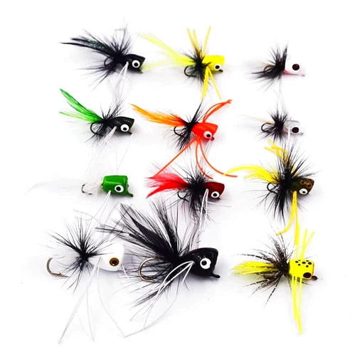 AersGu Catchafish Pan Fish Fishing Dry Fly Lure Bass Popper Top Water Bait