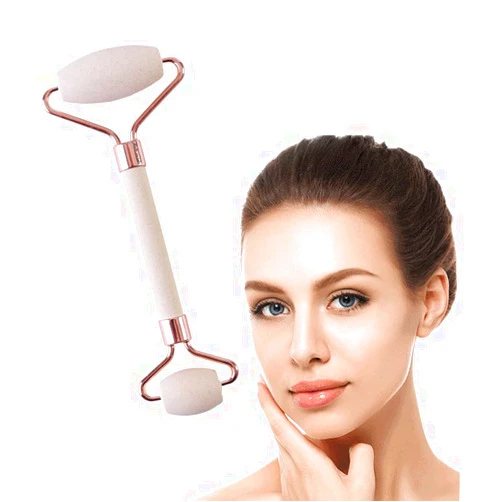 GREENANTS Oil Absorption Face Massager, Jade Roller for Face, Skin Care Facial Roller & Eye Roller for Puffy Eyes, Self Care Health and Beauty Gifts (Rose Gold)