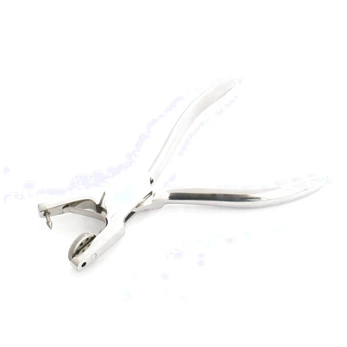 OdontoMed2011 Ainsworth Rubber Dam Punch Endodontic Dental Instruments, Endodontic Dental Dam Clamp Tool Stainless Steel Ideal for Students