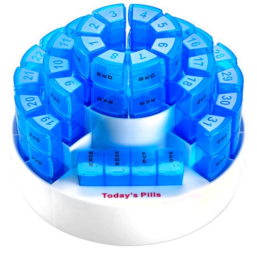 MEDca Monthly Pill Box by MEDca - Smart Prescription Organization with Multiple Daily Doses Section, Removable Compartments Perfect for Travelling