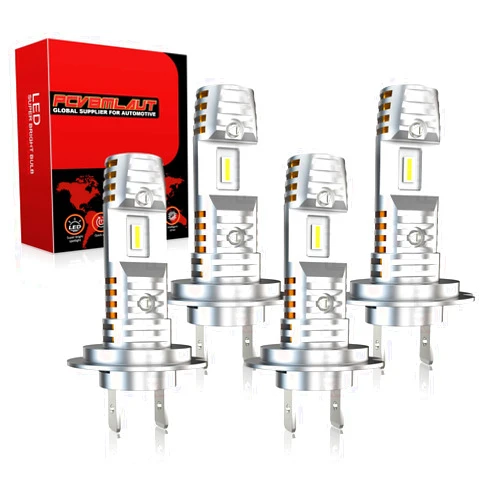 PCVBMLAUT Compatible with Ram ProMaster 1500 2500 3500 Headlight Bulbs, H7 High Beam H7 Low Beam Halogen Replacement Bulbs, 40W 6000K White H7 Light Bulbs, CSP Lamp Beads, Plug and Play, 4 Bulbs