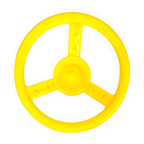 NINEFOX Pirate Ship Wheel Fun Playground with Screw Amusement Park Outdoor Garden Kids Toy Steering Climbing Frame Gift sy Install Swing Accessory Lightweight(Yellow)