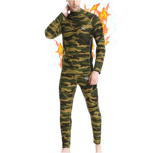 MEETWEE Men's Thermal Underwear Set, Winter Ski Gear Fleece Lined Long Johns Base Layer Warm Top & Bottom for Skiing Black