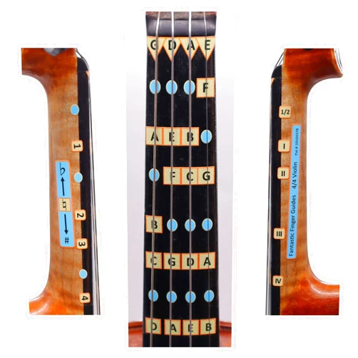 FFG NOTE THE DIFFERENCE Fantastic Finger Guide for Violins Adult Beginner | Stringed Musical Instruments | Fingerboard and Fretboard Stickers for Learning All Notes | Play or Fiddle (1/2)