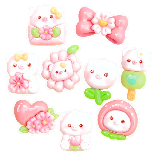 LEOKION Pig Shoe Charms, Pig Charms for Shoes, Pig Cute Shoe Charms, Pink Shoe Charms Shoe Accessories Decorations