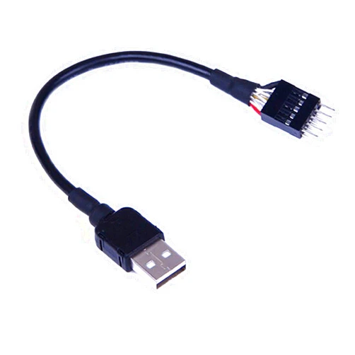 Winwill 9-Pin USB Motherboard Male Header to Single USB 2.0 Type A Male Cable 7.8inch