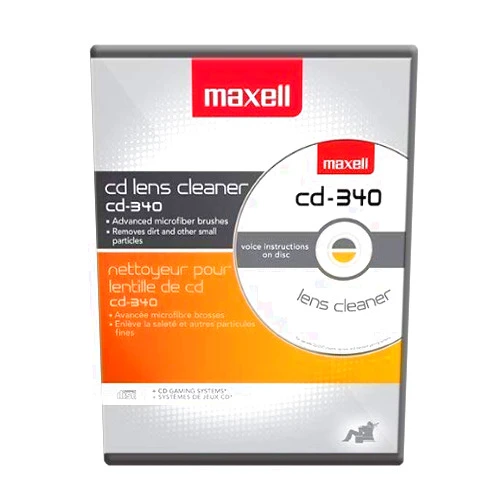 Maxell Safe and Effective Feature CD Player and Game Station Compact Disc Cleaner CD-340 190048 CD/CD-ROM Laser Lens Cleaner (2-Pack)