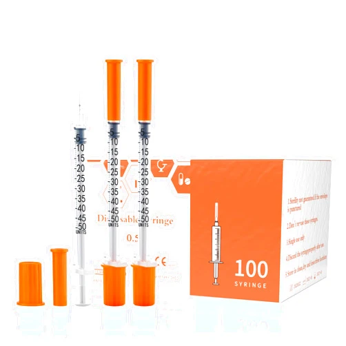 Beicok U-100 1/2ml 31ga Disposable Syringe and 31G x 6 mm (1/4’’) Needle, Lab Dispensing Supplies, 100Pack