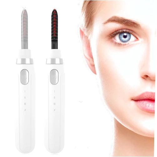 ASTTONIIKK Heated Eyelash Curler, Electric Eyelash Curlers, Heated Lash Curler with Comb Rechargeable Eye Lash Curler with 3 Temperature Settings Quick Natural Curling & 24H Long Lasting Eye Lashes Makeup Tool