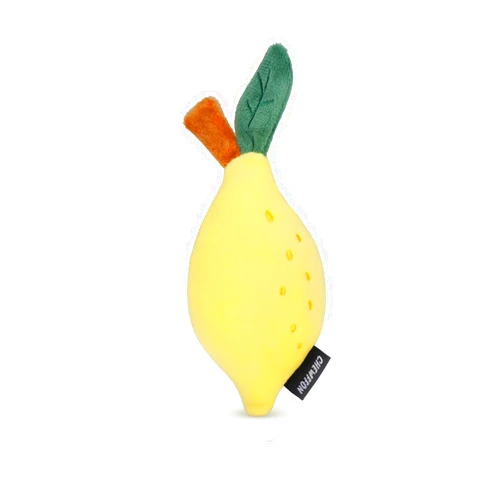 CHEWFFON Squeaky Plush Dog Toys, Puppy Toys, Lemon Squeaky Toy, Durable Dog Toys with Tough Nylon Lining, Cute Stuffed Dog Gift Toys for Small and Medium Dogs