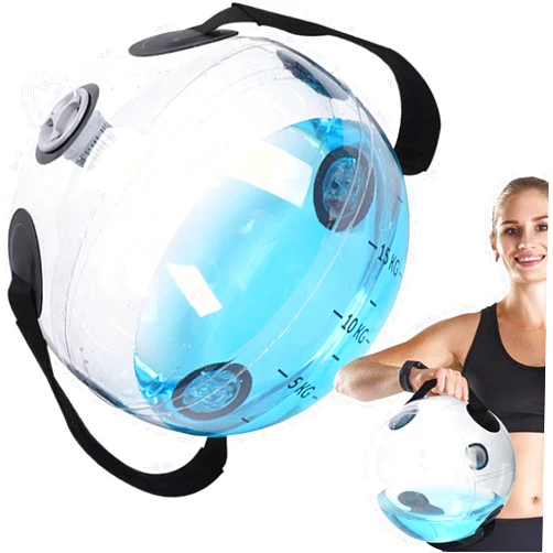 QAOlDH Aqua Bags for Workout,Heavy Bag Aqua Ball,Fitness Weight Ball,Adjustable Aqua Training Ball,Water-Filled Exercise Bag,Portable Workout Equipment with Handle for Muscle Exercise