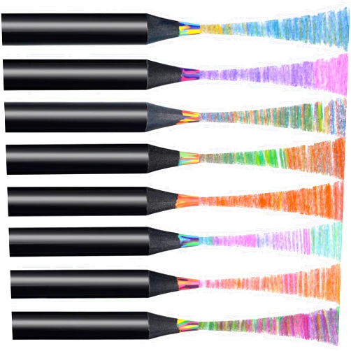 KINGRUNNING 8 Colors Rainbow Colored Pencils for Adults, Artists, Professionals, Beginners, Pencils for Drawing, Sketching, Doodling and Coloring, Pre-sharpened