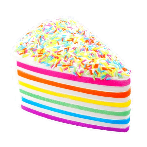 Anboor 5.8 Inches Squishies Cake Rainbow Jumbo Slow Rising Kawaii Scented Cheese Squishies Valentines Day Stress Relief Kid's Toys