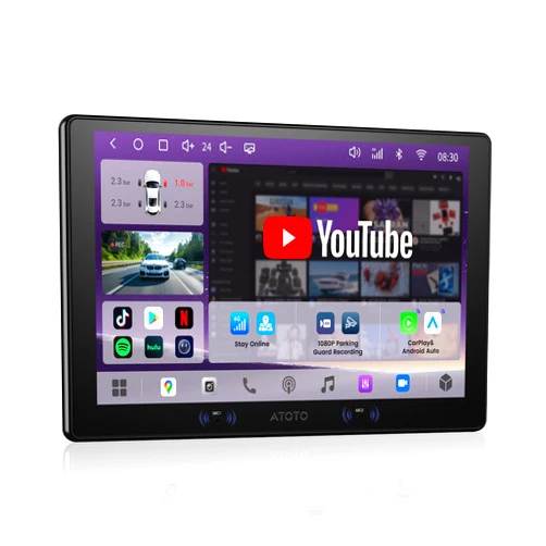 ATOTO A7 9 inch 8-Core Android Double DIN Car Stereo, Built-in 4G, Wireless CarPlay & Android Auto, WiFi/BT/USB, Hi‑Fi DSP w/4V RCA,Optical S/PDIF Out, AI Driving Copilot, SCVC, GPS Track, 4GB+64GB
