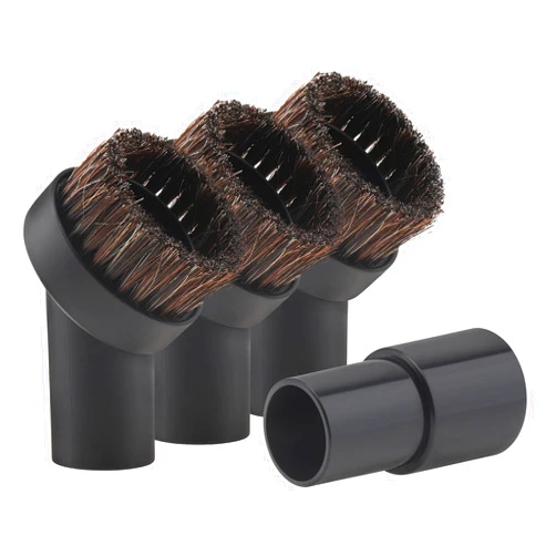 TQEONKL Vacuum Brush Horse Hair Vacuum Attachment Round Dust Brush with Universal Connector, 1.25 Inch Brush Replacement with 1.25 to 1.37 Inch Vacuum Hose Adapter Tool for Standard Hose