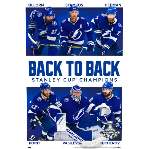 Trends International NHL Tampa Bay Lightning - 2021 NHL Stanley Cup Champions Wall Poster, 19L x 13W, Premium Unframed Version