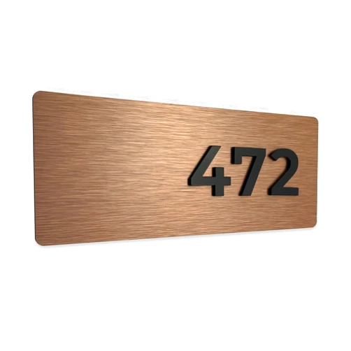 Handmade ALÚMADESIGNCO Bronze Room Number Signs - Apartment Door Numbers - Hotel Suite Sign - Hotels Plaques - Classroom Indoor Plate - Office Number Placards - Unit Identification signage