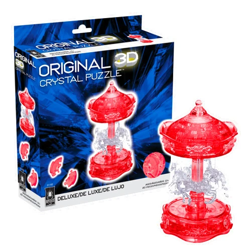 BePuzzled, Carousel Deluxe Original 3D Crystal Puzzle, Perfect for Puzzlers Ages 12 and Up, Challenging to Complete and Beautiful to Display, Collect Them All