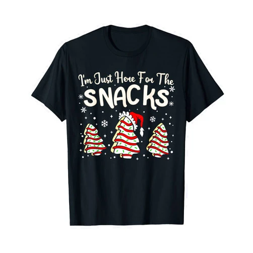 Debbies Christmas Tree Cake Shirt I'm Just Here for The Snacks Christmas Cakes Debbie Becky T-Shirt
