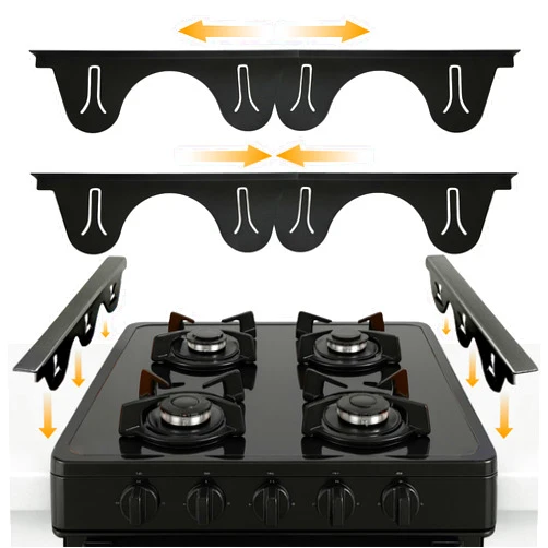 Linda's Essentials Linda’s Essentials Stainless Steel Stove Gap Covers (2 Pack) Adjustable Length 13.8