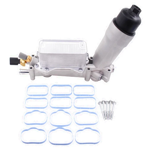 MOTOKU Upgraded Aluminum Engine Oil Cooler and Oil Filter Housing with Filter for Dodge Avenger Challenger Charger Durango Journey Ram 1500 CV Jeep Grand Cherokee Wrangler Chrysler 200 300 3.6 V6