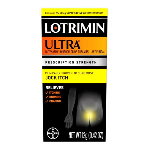 Lotrimin Ultra Antifungal Jock Itch Cream - Powerful Butenafine Hydrochloride Treatment for Jock Itch and Fungal Infections, 0.42 Ounce (12 Grams) (Packaging May Vary)