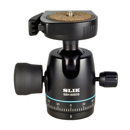 SLIK SBH-808DQ Ball Head with QR Plate, Black (618-758)
