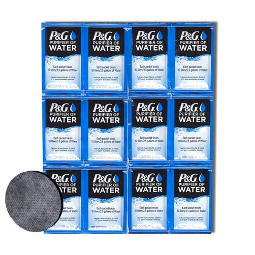 PURIBAG Expansion Pack - Replacement Carbon Filter & 12 P&G Purifier of Water Packets