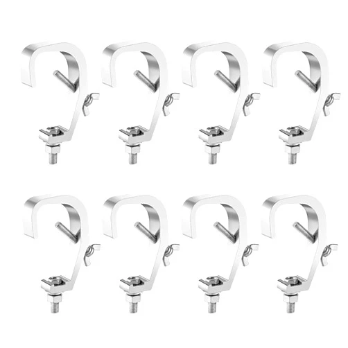 WorldLite 1.18-2 Inch Truss Clamp Stage Lights Clamp, 8PCS WorldLite Premium Stage Lighting C Clamps for DJ Lighting Par Lights Spot Lights, Fit for 30-50mm OD Tube/Pipe, Heavy Duty 110lb Load Capacity