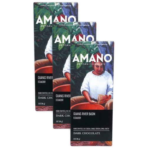 Amano Artisan Chocolate Bundles (3 Pack, Guayas 70%)