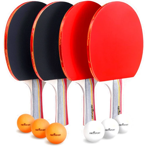 Abco Tech Table Tennis & Ping Pong Paddles and Balls Set, Table Tennis Paddles & Table Tennis Balls, Professional & Recreational Games