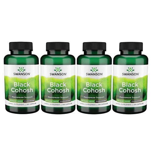 Swanson Black Cohosh (Standardized) 20 Milligrams 120 Capsules (4 Pack)