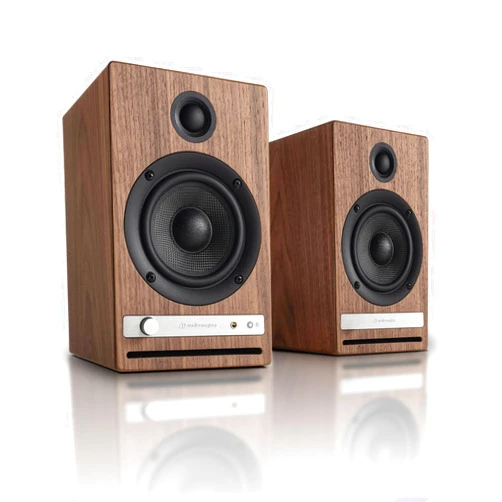 Audioengine HD4 Premium Powered Speakers | 120W Audiophile-Grade Bluetooth 5.3 with aptX Adaptive | Built-in 24-Bit DAC | Hand-Crafted Wood Cabinets | Bookshelf Speakers
