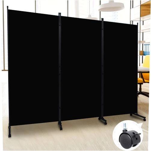 YASRKML Room Divider Portable Wall Divider for Room Partition, Upgarded Design Privacy Room Divider Panel W/Wheels, 3 Panel Room Dividers Screen 6FT Room Partitions and Dividers Freestanding Room Separators