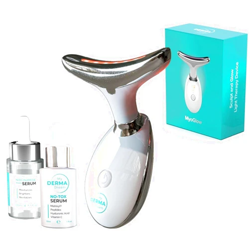 My Derma Dream MyDermaDream MyoGlow & Niacinamide Serum & NoTox Serum - Total Body Skin Tightening and Lifting Device for Face, Neck, Arms, and Legs
