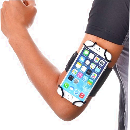 TFY Open-face Sport Armband + Key Holder for Over 5.5 Inch Cell Phone - compatible with iPhone 15 Pro Max / 14 Pro / 13/12 / 11 / XR / 8 Plus / 7 - Galaxy S21 S22 S23 - HUAWEI Mate 60 Pro