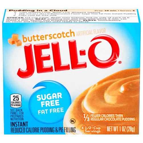 Sun Maid Jell-O Instant Butterscotch Sugar-Free Fat Free Pudding & Pie Filling (1 oz Boxes, Pack of 6)