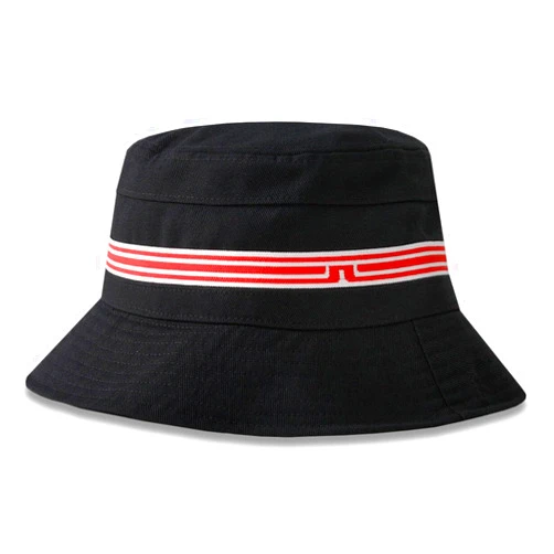 J. Lindeberg J.Lindeberg 2023 Denver Stripe Golf Bucket Hat Black One Size Fits All