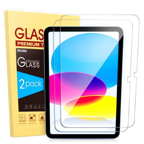 SPARIN Screen Protector for iPad 11th 10th Generation (iPad A16 11-inch 2025/10.9 inch 2022), 2 Pack Tempered Glass for iPad 11/10 Gen, Case Friendly, Anti-Scratch, Touch Sensitive