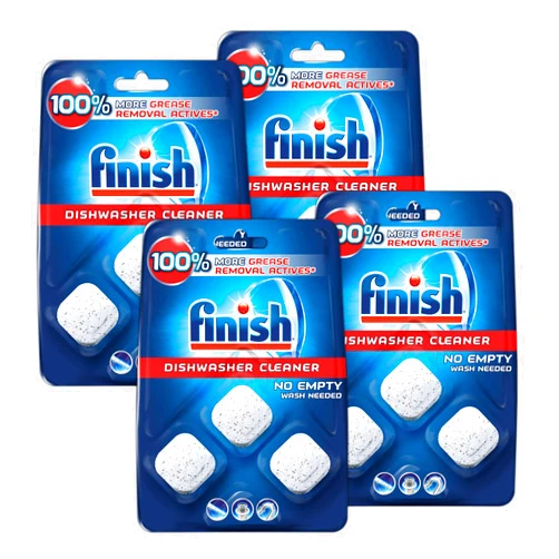 Finish In-Wash Dishwasher Cleaner: Clean Hidden Grease and Grime, 12 ct 3 Count (Pack of 4)