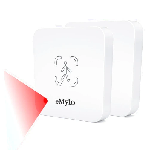 eMylo WiFi Human Presence Sensor 2 Pack, WiFi Millimeter Wave Radar Detection - No Hub Needed, 24/7 Smart Motion Detection for Home & Business, Compatible with TUYA/Smart Life(2.4 GHz Wi-Fi Required)