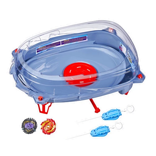 Beyblade Burst Surge Speedstorm Motor Strike Battle Set with Motorized Stadium, 2 Top Toys and 2 Launchers