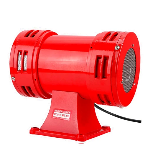 Saluaqui 150DB Industry Electric Motor Driven Siren Continuous Alarm Horn Buzzer with Metal Mesh Cover, Motor Driven Siren Alarm for Cranes, Ships, Fire Alarm Systems