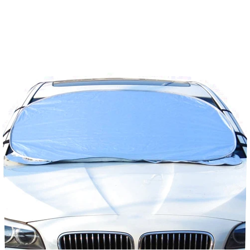 LSXIAO-Car Sun Shade Sun Protection Awning Snowproof Dust Cover Foldable Easy to Carry Four Seasons Universal Suitable for Most Automotive Windshields (Color : Silver, Size : 140x98cm)