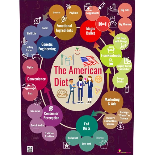 NutritionEducationStore.com The American Diet Poster 18