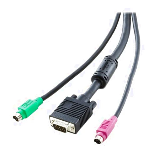 ConnectPRO PS-10P 10ft PS2/HDB-15 Premium Shielded 3-in-1 KVM Cable