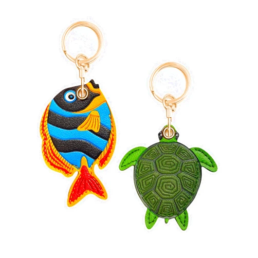 CATCH ON 2 Pack Leather Keychain Case Holder, Cute Kawaii Accessories Suitable for Airtag